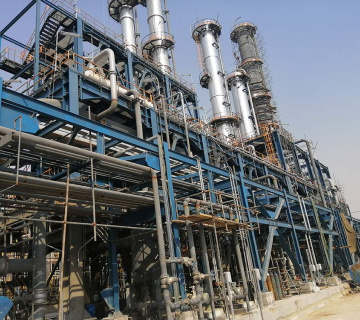 نصب استراکچر و Pipe Rack پتروشیمی تخت جمشید